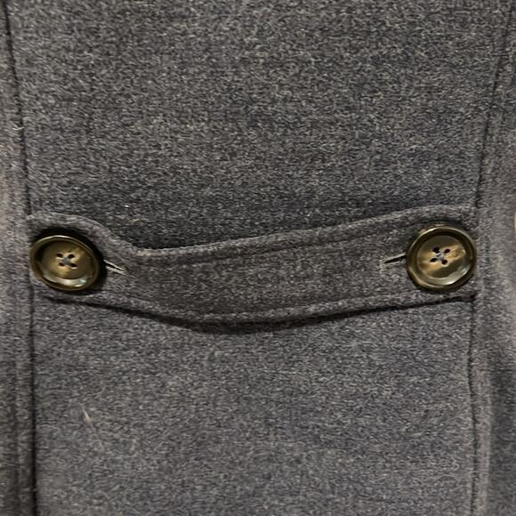 BLACK RIVET Classic Pea Coat Double Breasted Navy M Medium Lined Pockets Classy - Picture 9 of 16